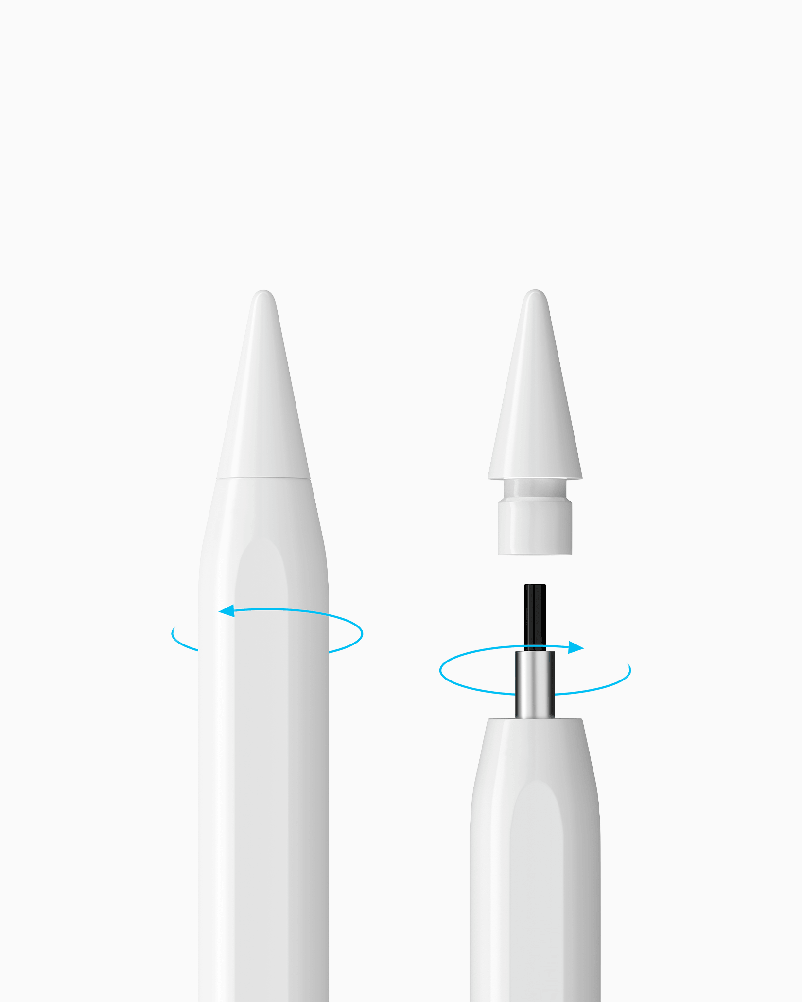 Tinymoose Pencil Pro Plus – iPad pen with replaceable tip, precision nib, and twist-to-lock mechanism for seamless writing and sketching | قلم تاينيموس برو بلس للآيباد مع رأس قابل للتبديل وآلية تثبيت بالدوران لكتابة ورسم سلس