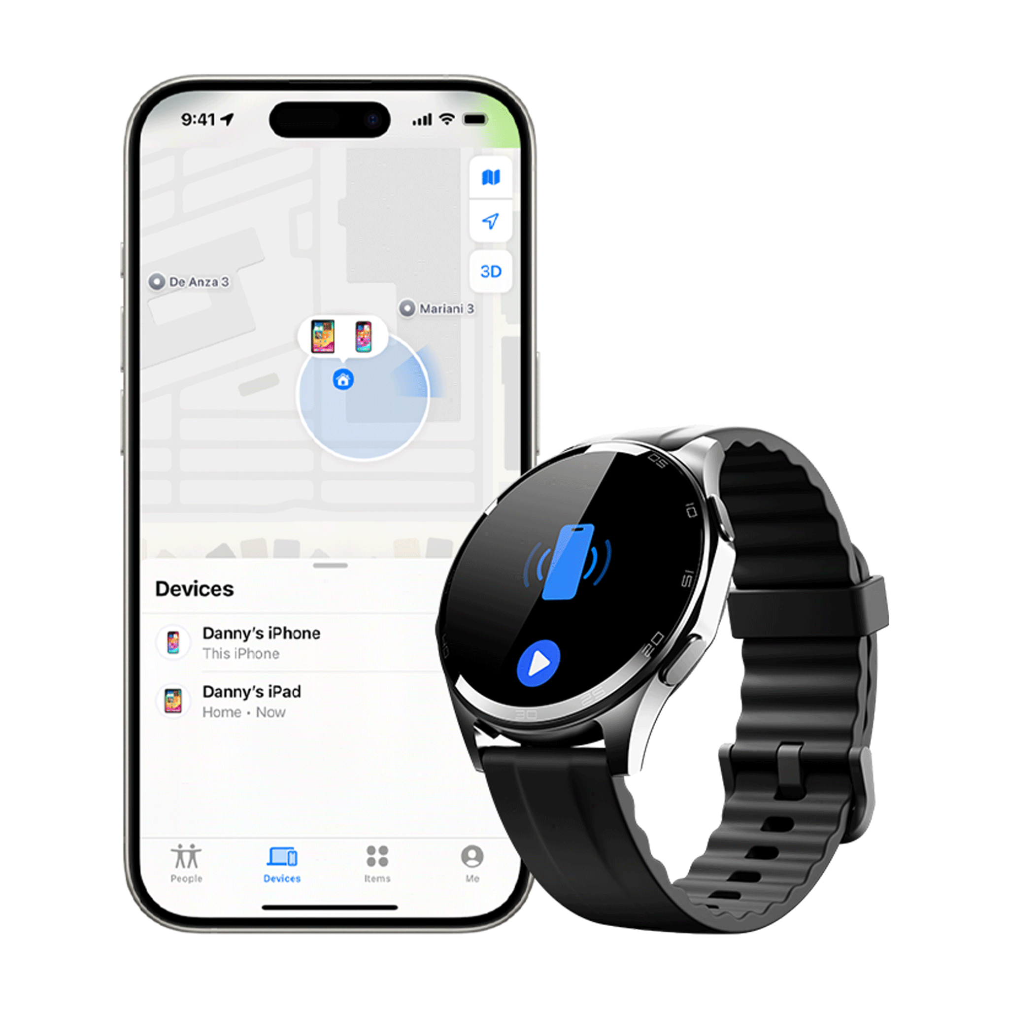 Atlas Smartwatch with GPS Tracking - Midnight Black