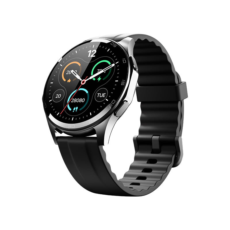 Atlas Smartwatch | GPS, AMOLED & 15-Day Battery side view - Midnight Black