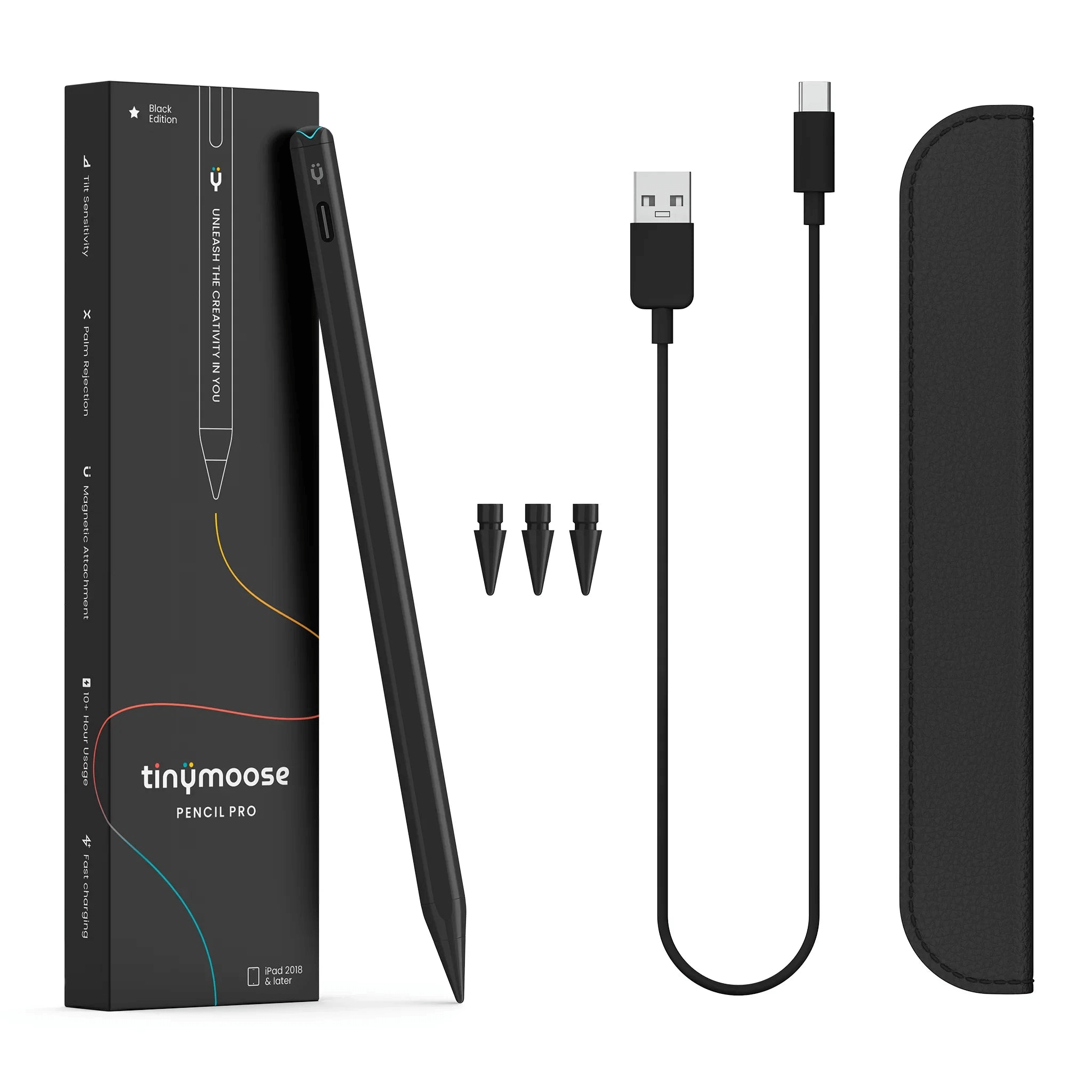 Pencil Pro - iPad Pen With USB-C Charging packaging and content