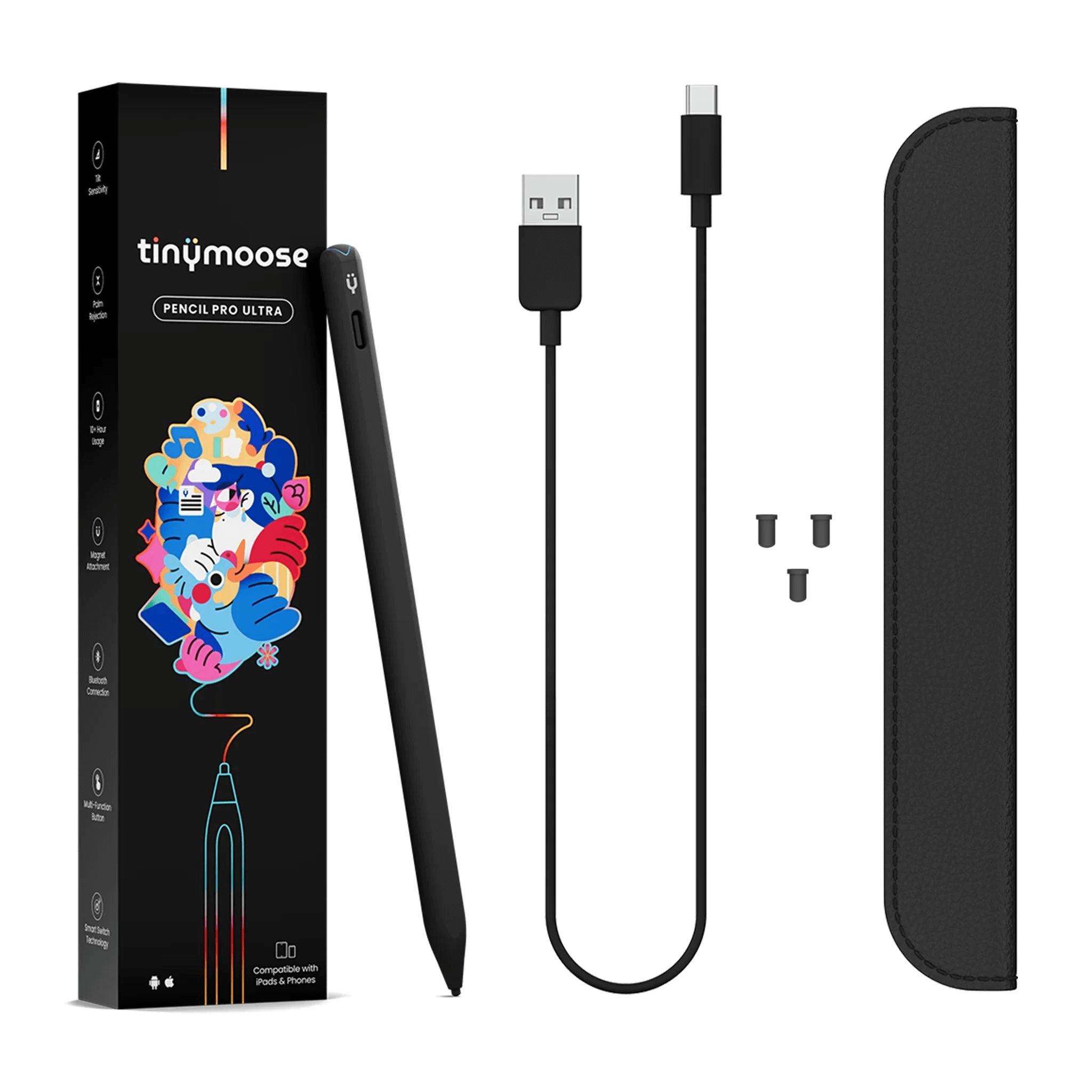 Lápiz óptico Pencil Pro Ultra para iPad con tecnología Smart Switch - Negro medianoche