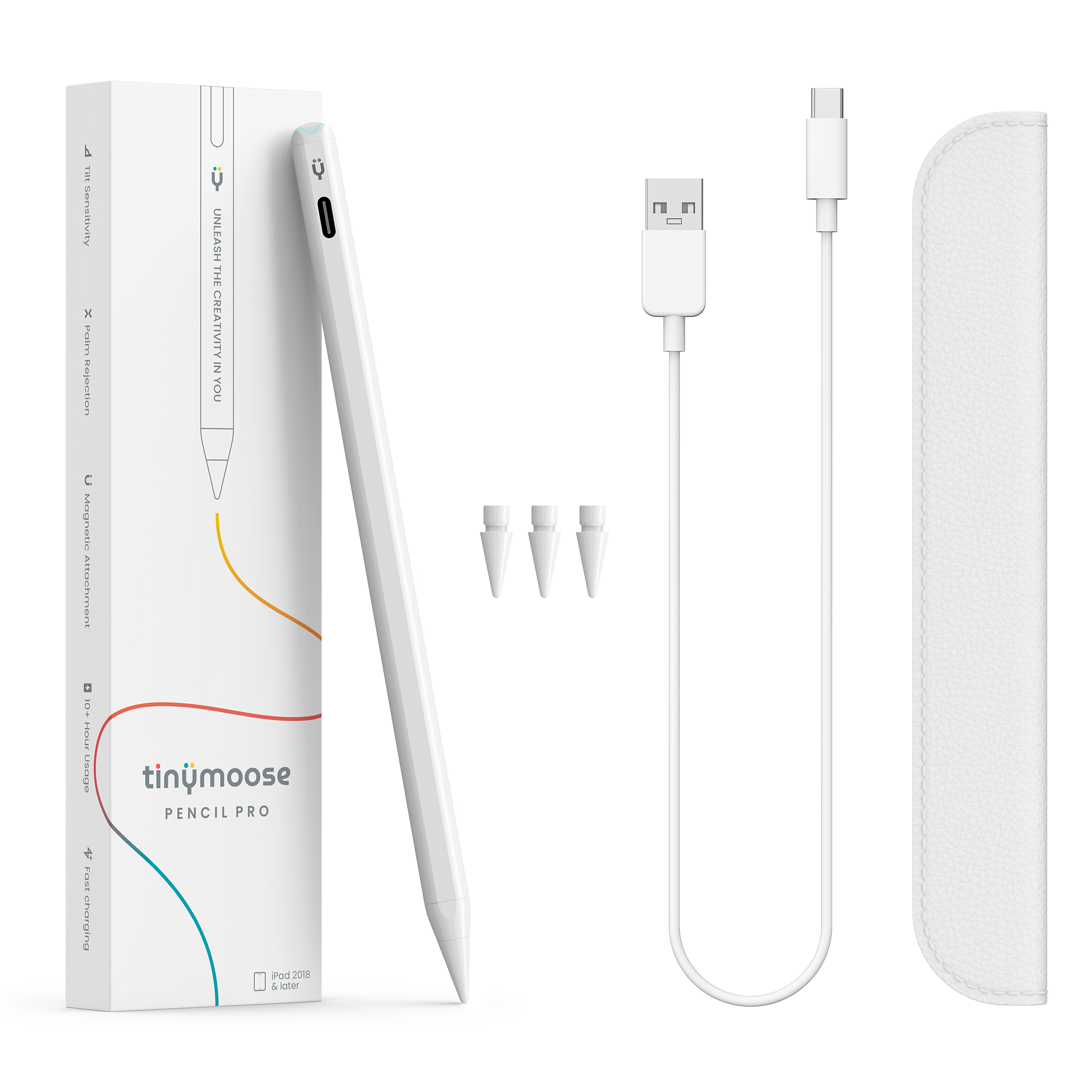 Pencil Pro (White) – Compatible with iPads (2018 and Newer)