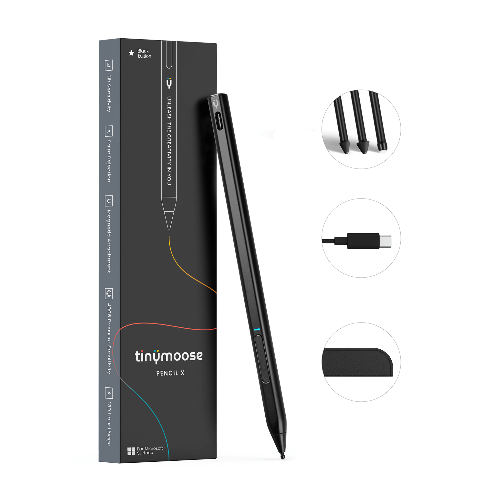 Pencil X – Voor Microsoft Surface-apparaten met MPP-protocol - Zwart