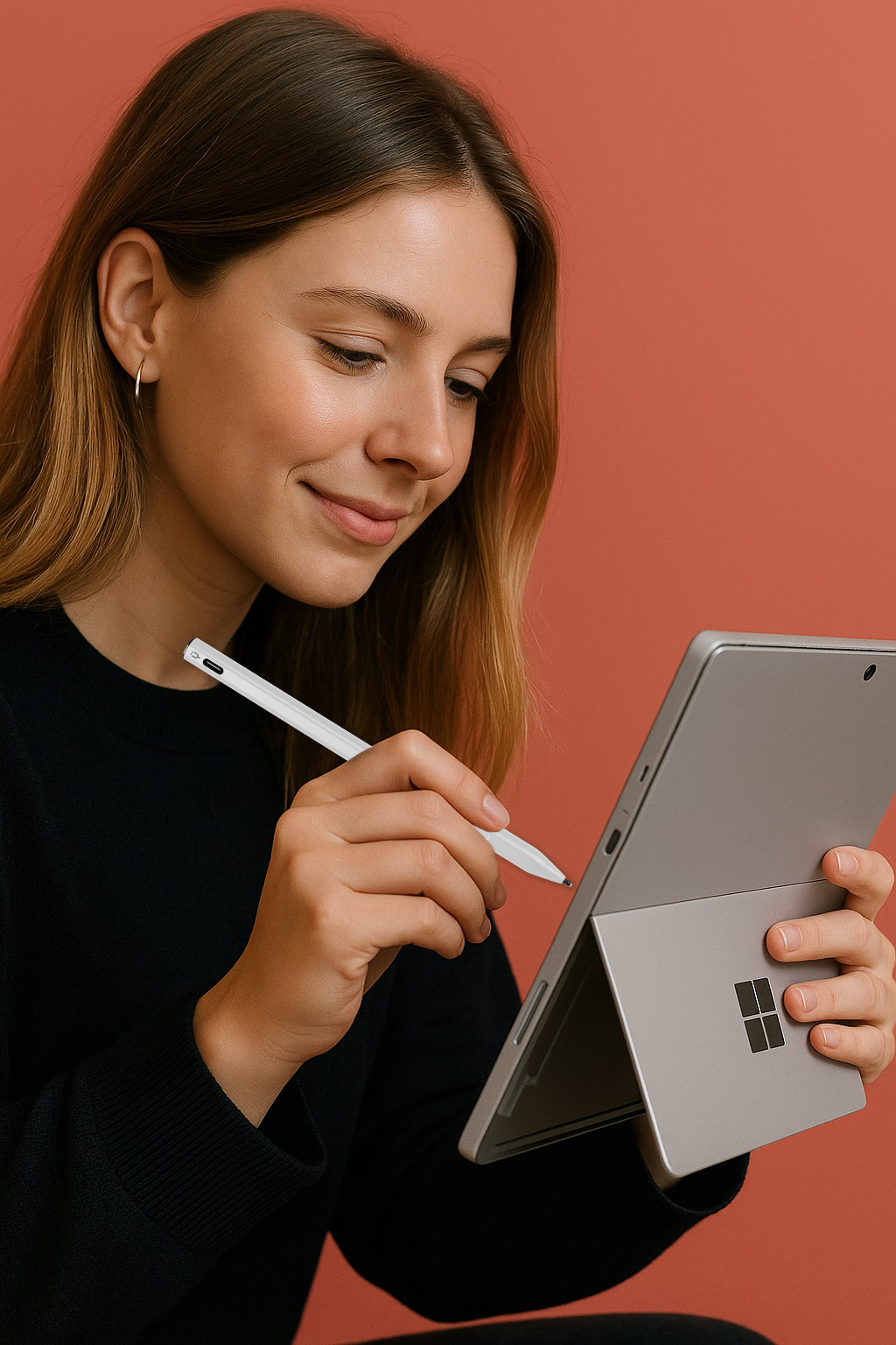 Tinymoose Pencil X – ergonomic stylus for Microsoft Surface with zero lag, full control, and a natural pen-on-screen feel | قلم تاينيموس إكس – قلم مريح لأجهزة مايكروسوفت سيرفيس بدون تأخير، بتحكم كامل وشعور طبيعي وكأنك تكتب بالقلم على الورق