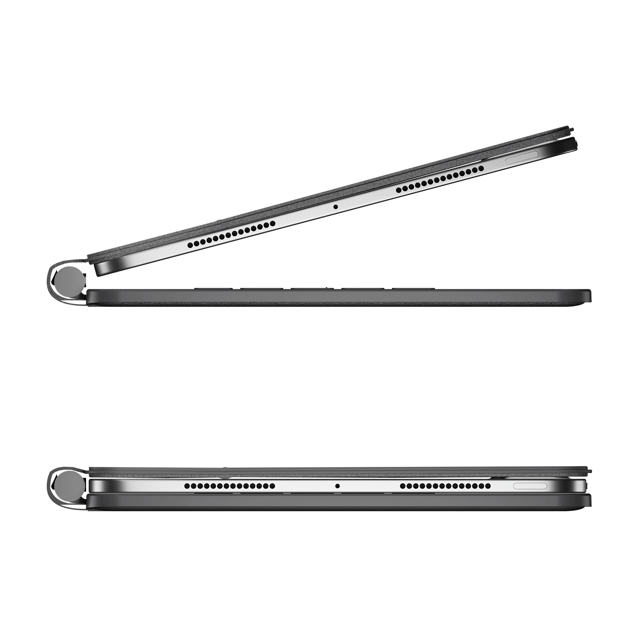 SpacePad Pro iPad Keyboard - Black - (iPad Air 11 (4th–5th Gen) / Pro 11) shown from the side