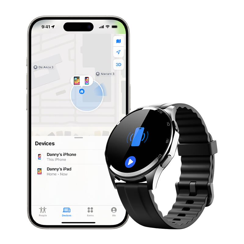 Atlas Smartwatch | GPS, AMOLED & 15-Day Battery and tinymoose app integration - Midnight Black