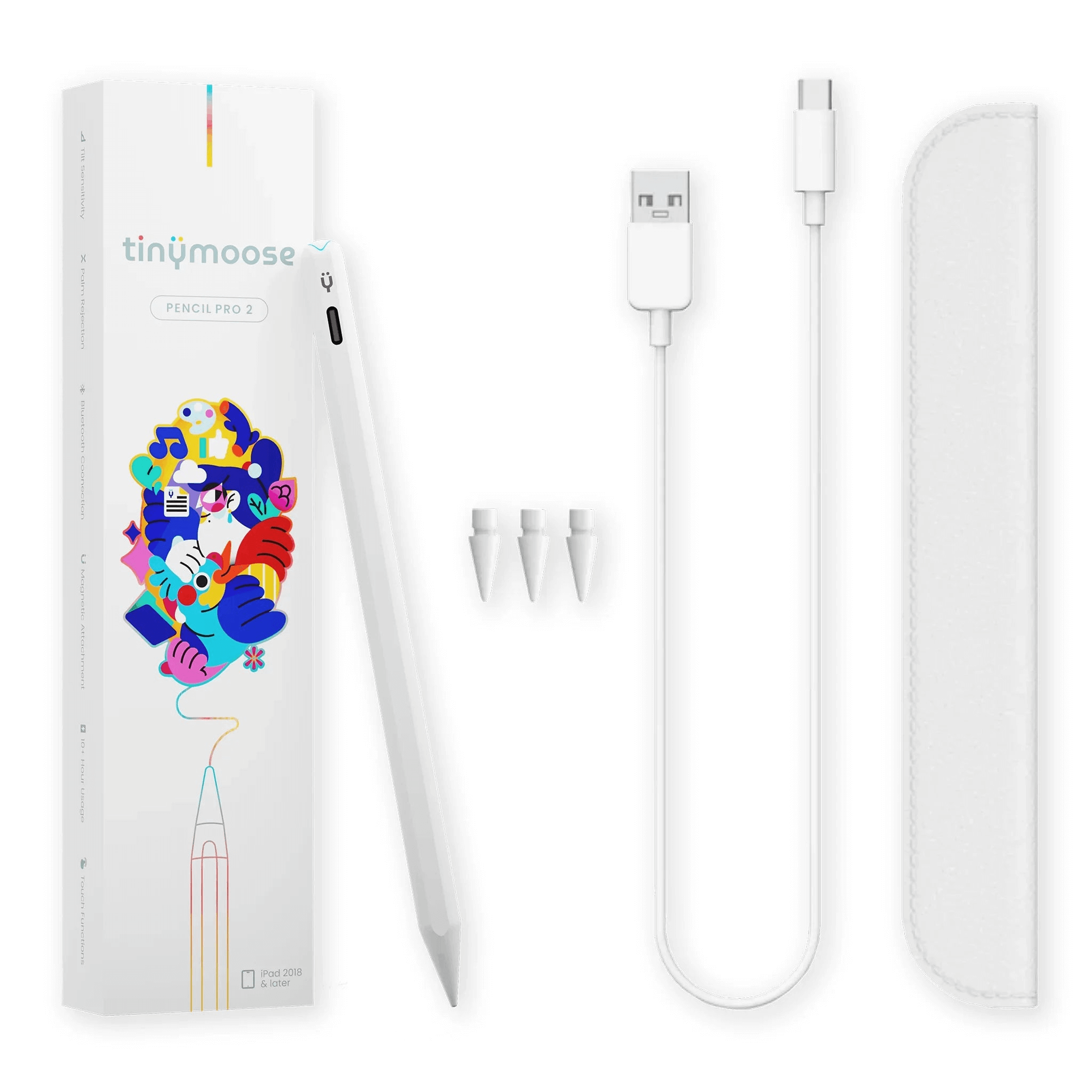 Pencil Pro 2 - Smart iPad Pen with Gestures & Tilt | Alpine White Pencil Pro 2 - Smart iPad Pen with Gestures & Tilt | Alpine White