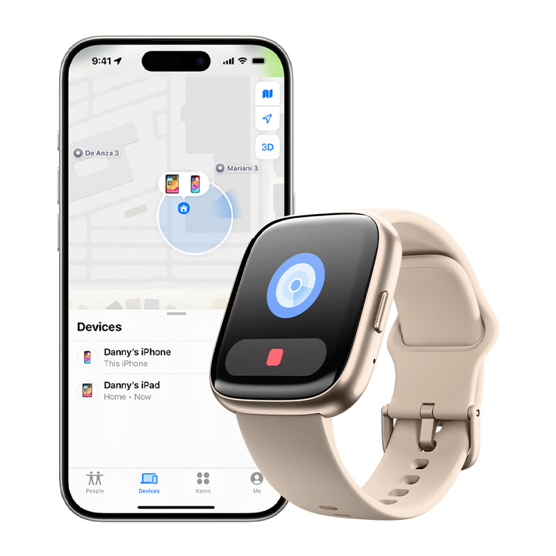 ساعة ذكية تاينيموس تيمبو جو باللون الوردي – تتبع الموقع عبر GPS، تكامل مع تطبيق الهاتف الذكي،.