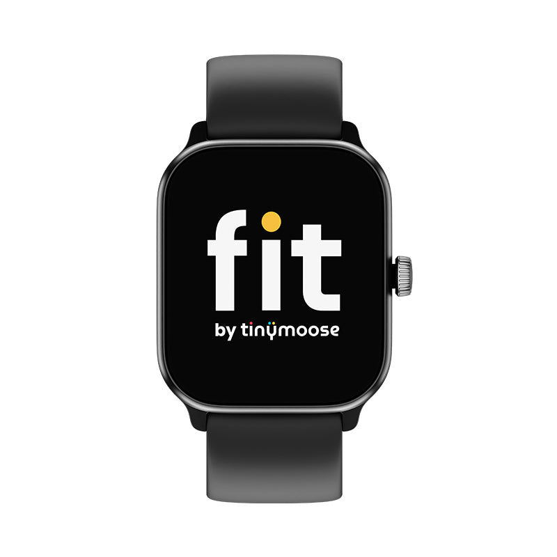 Tinymoose Tempo Smartwatch – Bluetooth calling, mic and speaker, heart rate - Midnight Black