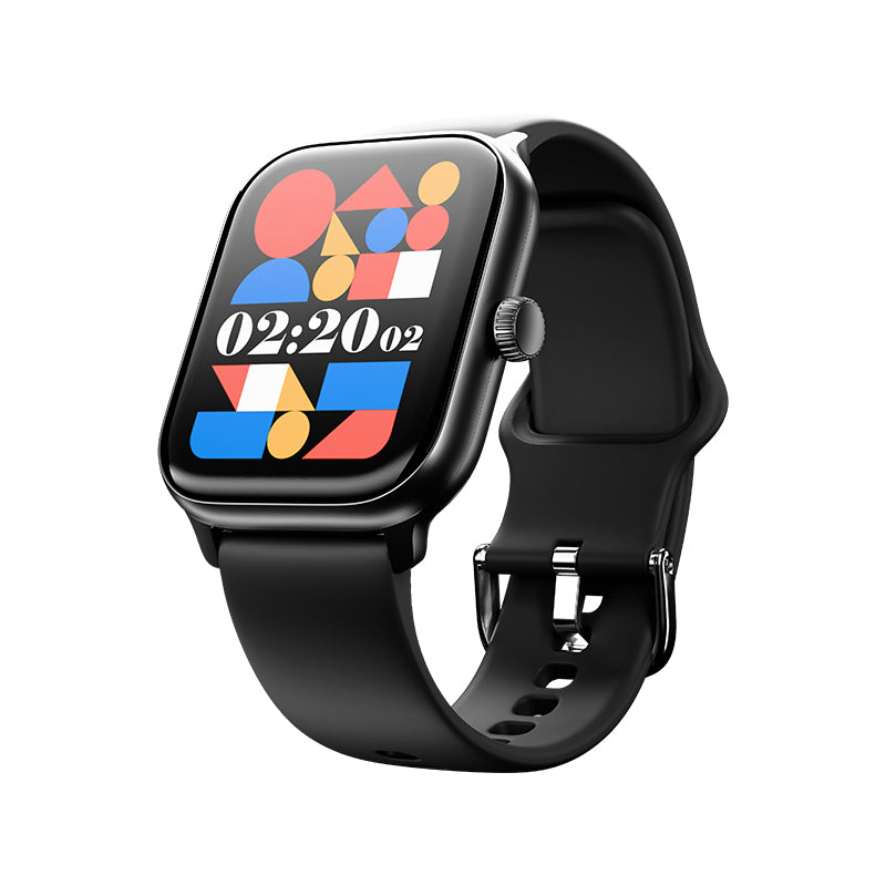 Tinymoose Tempo Smartwatch – Bluetooth calling, custom faces, sports mode - Midnight Black
